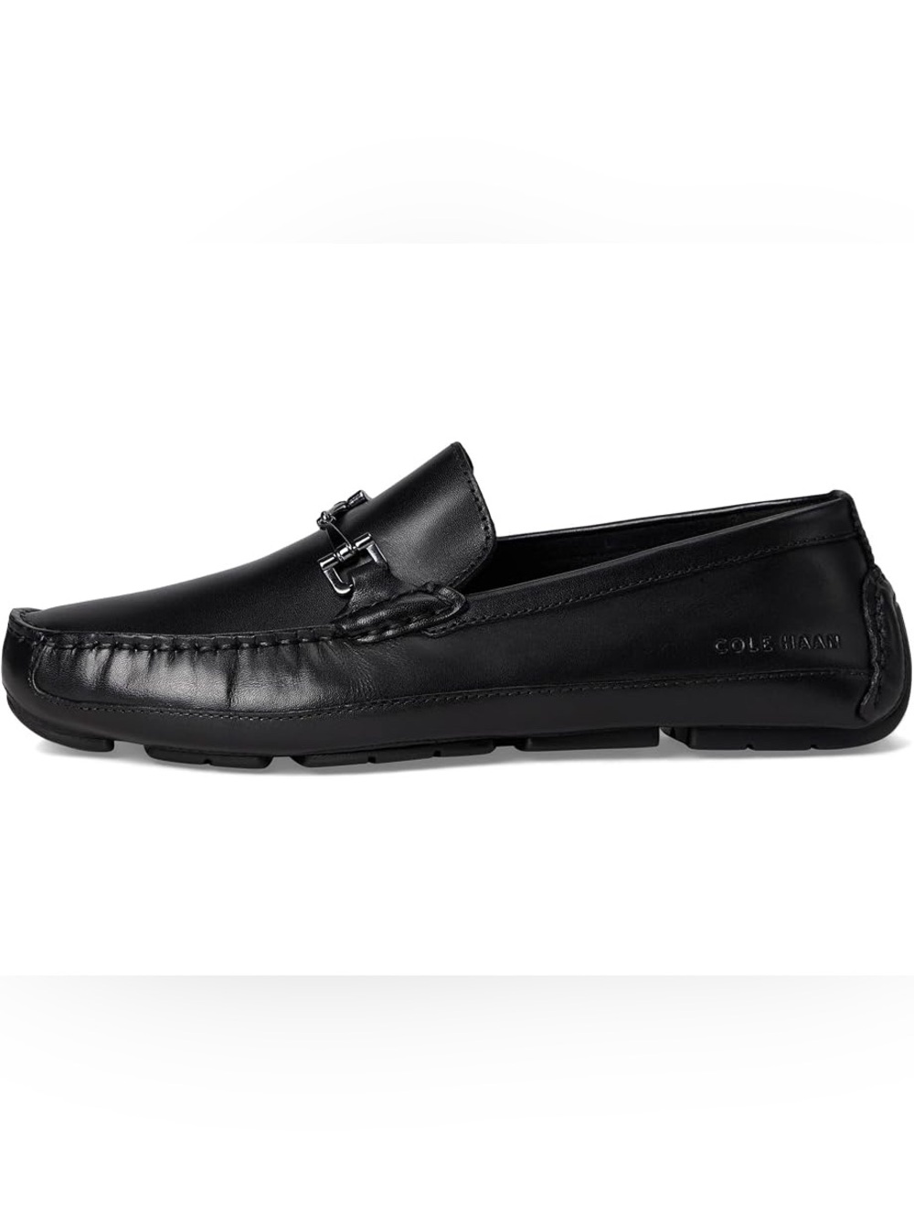 NWOT Cole Haan Wyatt Driver Loafers Men’s Size 8 Black Leather Bit Moc Toe Shoes